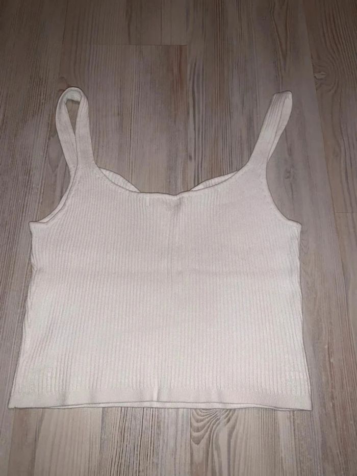 Top court blanc de H&M taille M - photo numéro 3