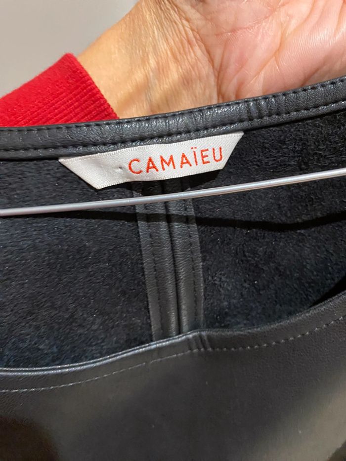 Robe simili cuir camaïeu - photo numéro 3
