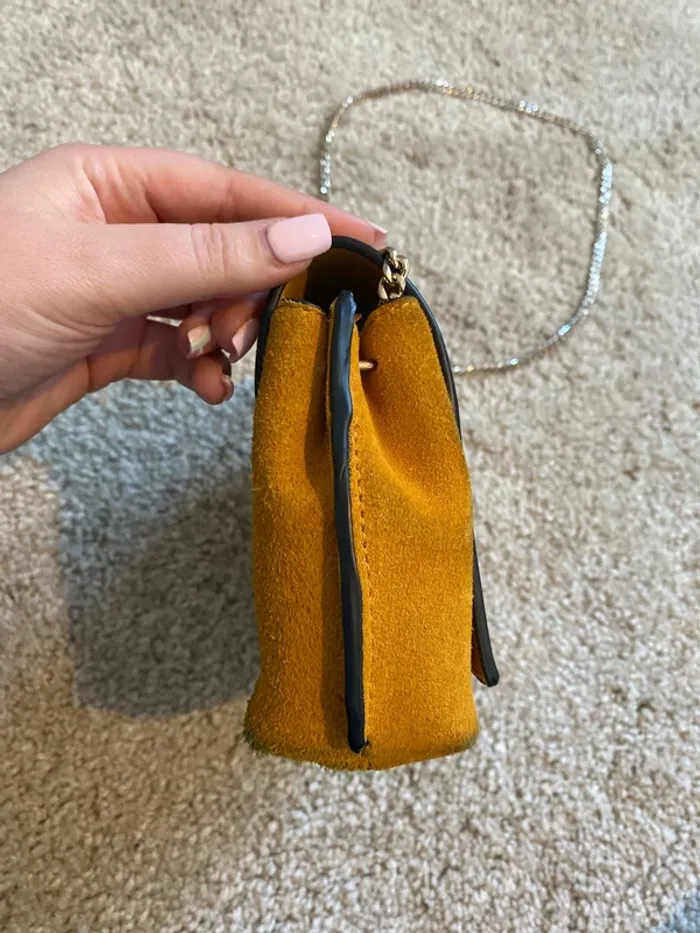 Sac nubuk jaune Mango - photo numéro 3