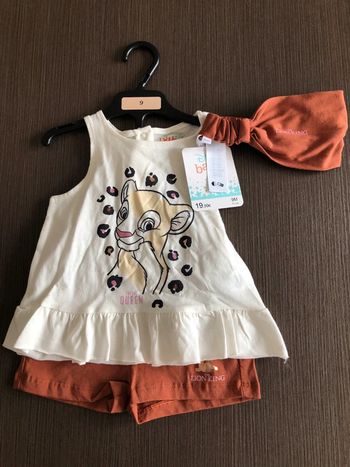 Ensemble 3 pièces fille disney le roi lion 9 mois