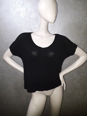tee shirt large noir taille 38/40