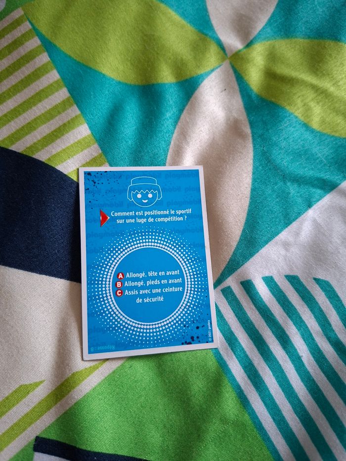 Carte playmobil cyclisme 72 - photo numéro 2