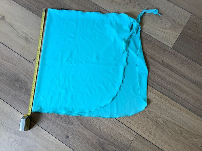 Mini jupette paréo de plage turquoise