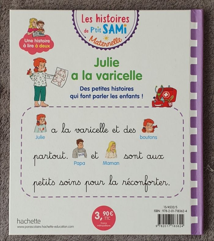 Livre "Julie a la varicelle" - Les Histoires de P'tit Sami Maternelle (3-5 ans) / Hachette - photo numéro 2