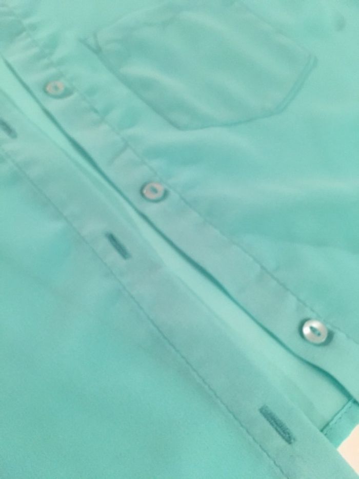 Petit haut bleu turquoise a nouer - photo numéro 2
