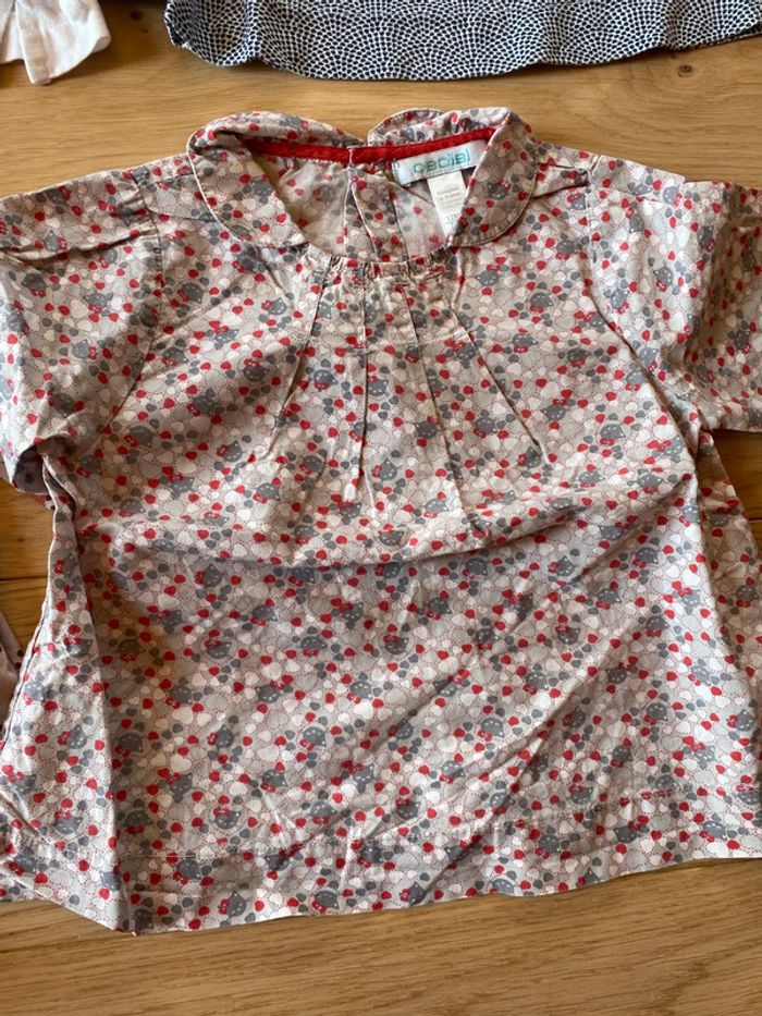 Lot de 12 T-shirts manches longues + blouses - 12 mois - photo numéro 5