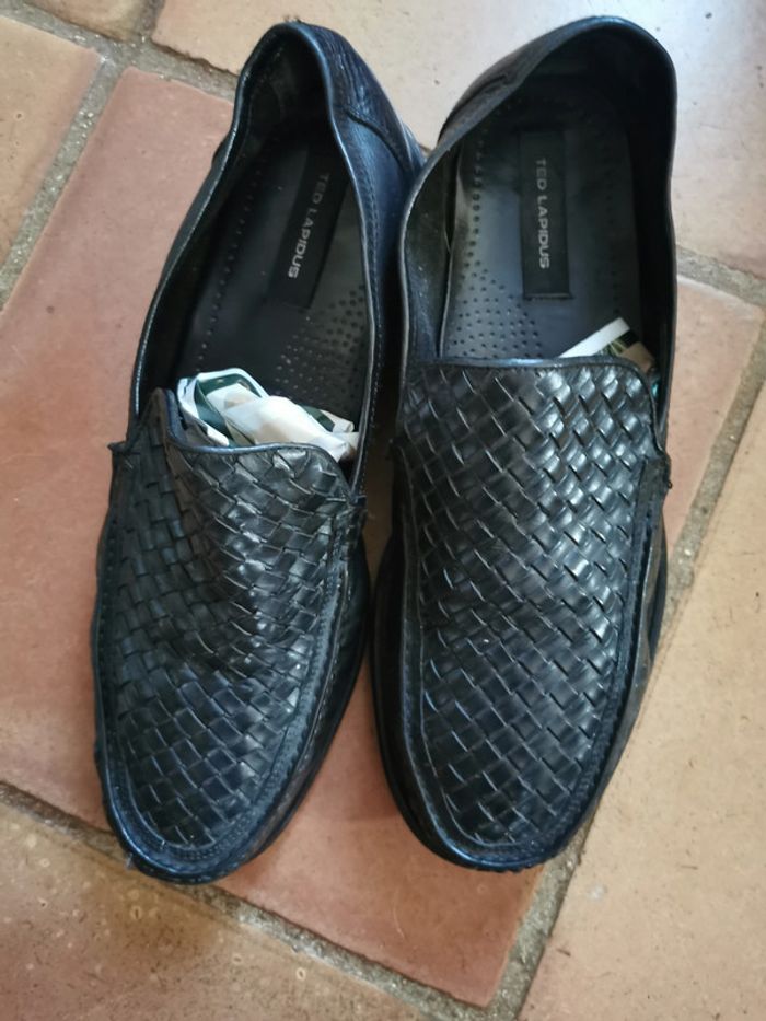 Chaussures mocassins tressés noirs pour homme Ted Lapidus - photo numéro 10