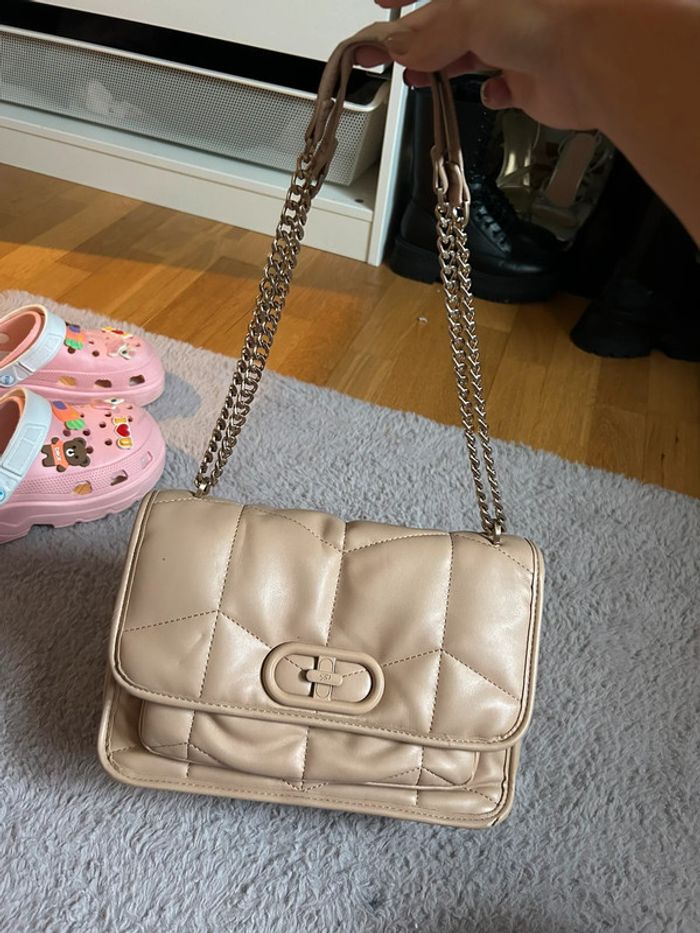 Sac à main bandoulière épaule beige Parfois