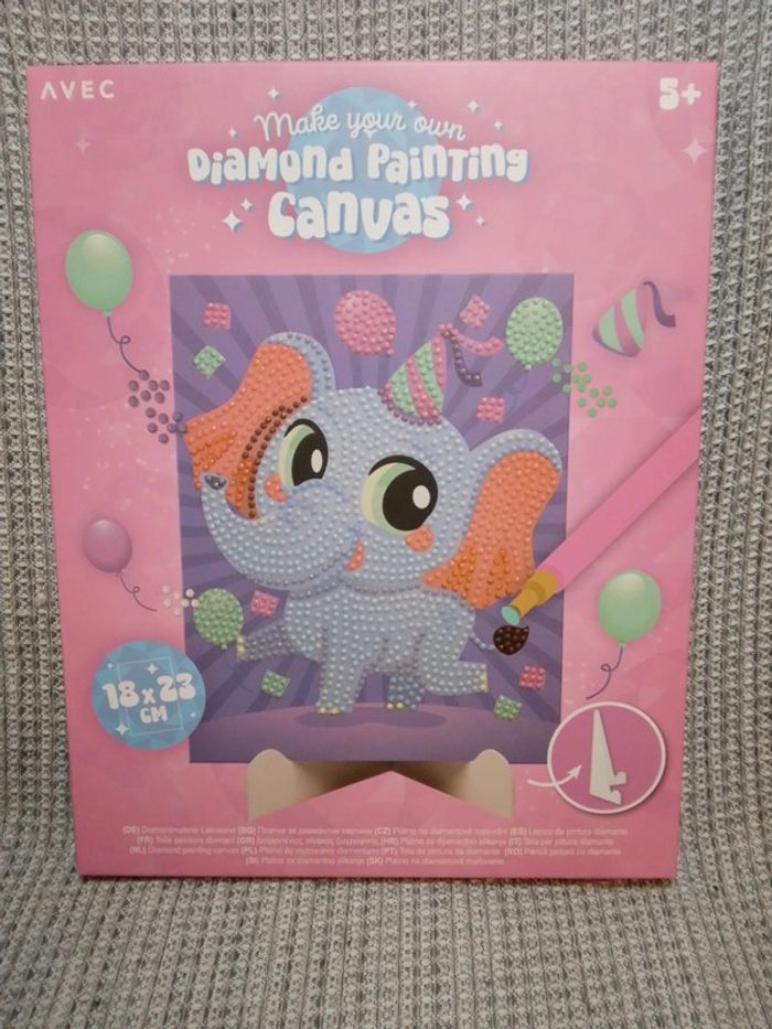 Toile peinture Diamond Painting "Éléphant"