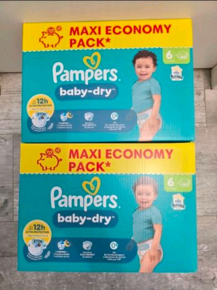 🍼 Pampers Baby-Dry T6 Lot de 2 × 80 couches (13–18 kg)