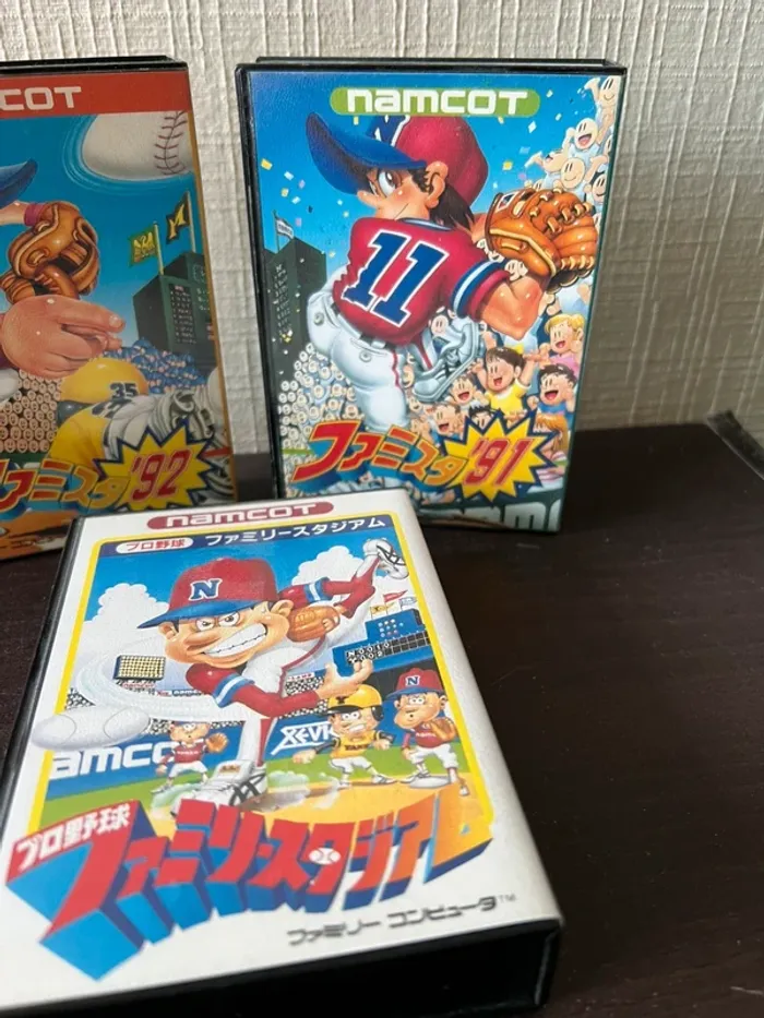 🎮 Lot jeux Famicom Namcot Famista 91 / 92 / Family Stadium – complet - photo numéro 2