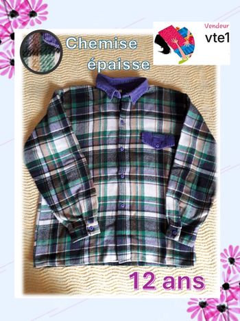 💜 Jolie chemise épaisse (12 ans) 💜