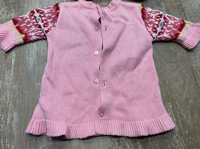 Gilet laine + écharpe bébé fille 1 mois vêtements - photo numéro 5