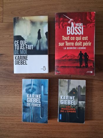 Lot de 4 Thrillers dont 3 de Karine Giebel 