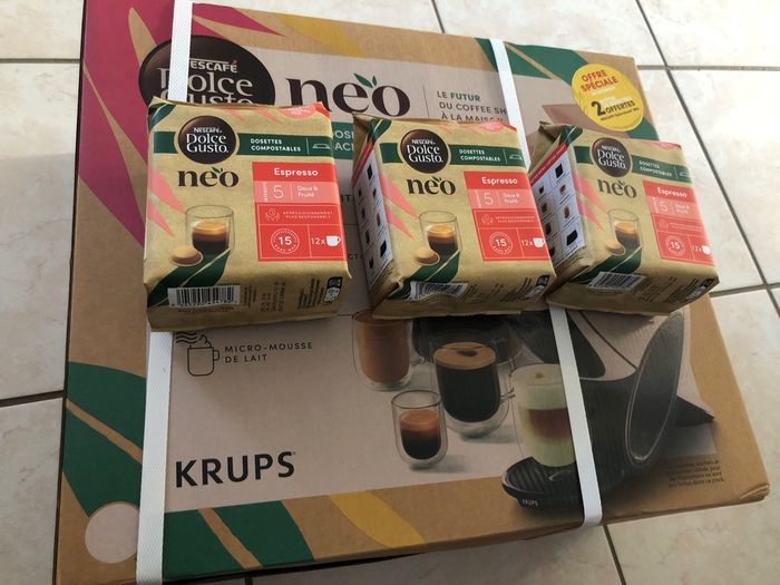 Machine à café KRUPS Nespresso Dolce Gusto Neo YY5499FD+ 60 dosettes  café Dolce gusto neufs ds emballage - photo numéro 3
