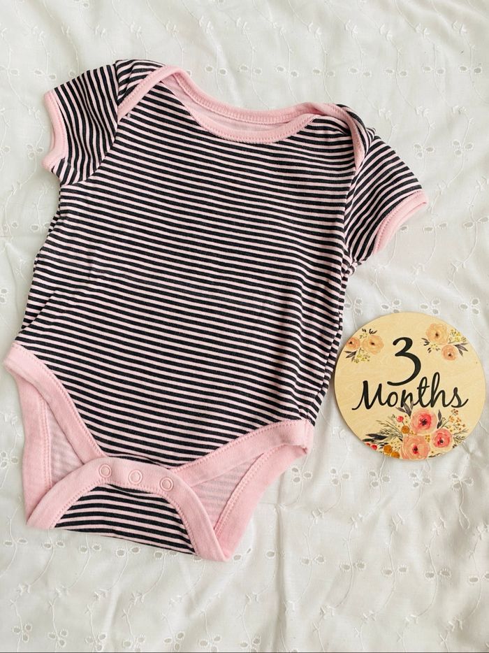 Lot 2 body rayures bébé - photo numéro 7