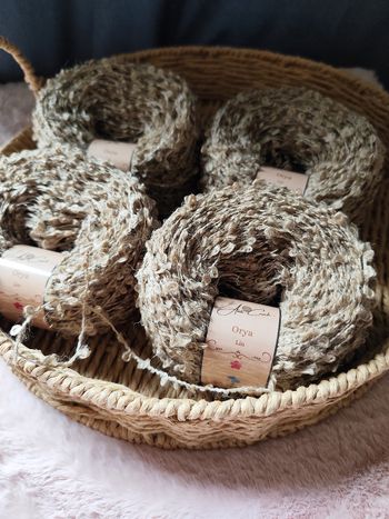 4 maxi pelotes lin coloris naturel 