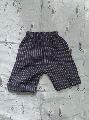 Short gris rayé T.12-18 mois