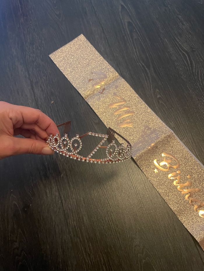 Diadème + écharpe anniversaire 7 ans - photo numéro 2