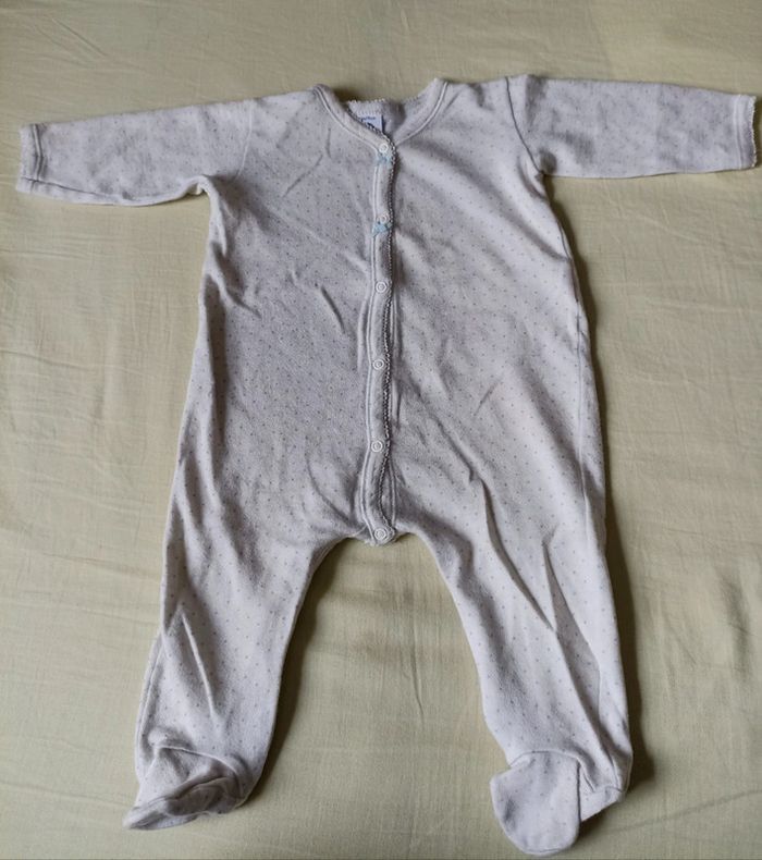Pyjama laine noeud bleu Petit Bateau 12m