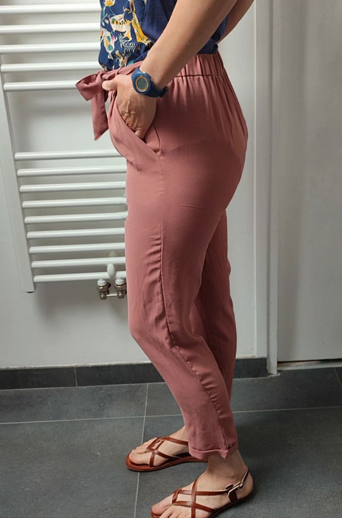 Pantalon droit vieux rose s - photo numéro 3