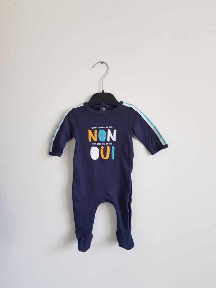 Pyjama en velours taille 1 mois