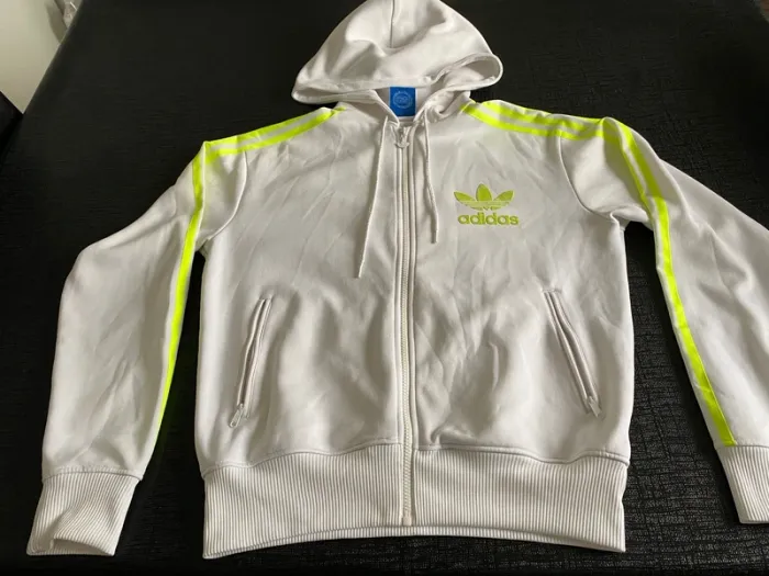 Veste Adidas Originals vintage blanche à capuche Taille M Bon état