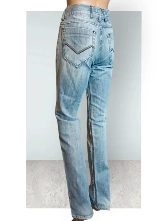 Jean boyfriend vintage y2k Energie, coupe droite , taille basse , 100 % coton - photo numéro 2