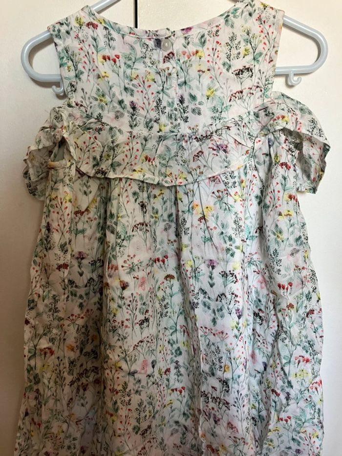 Jolie robe été sans manches voile imprimée 24 mois TAO - photo numéro 4