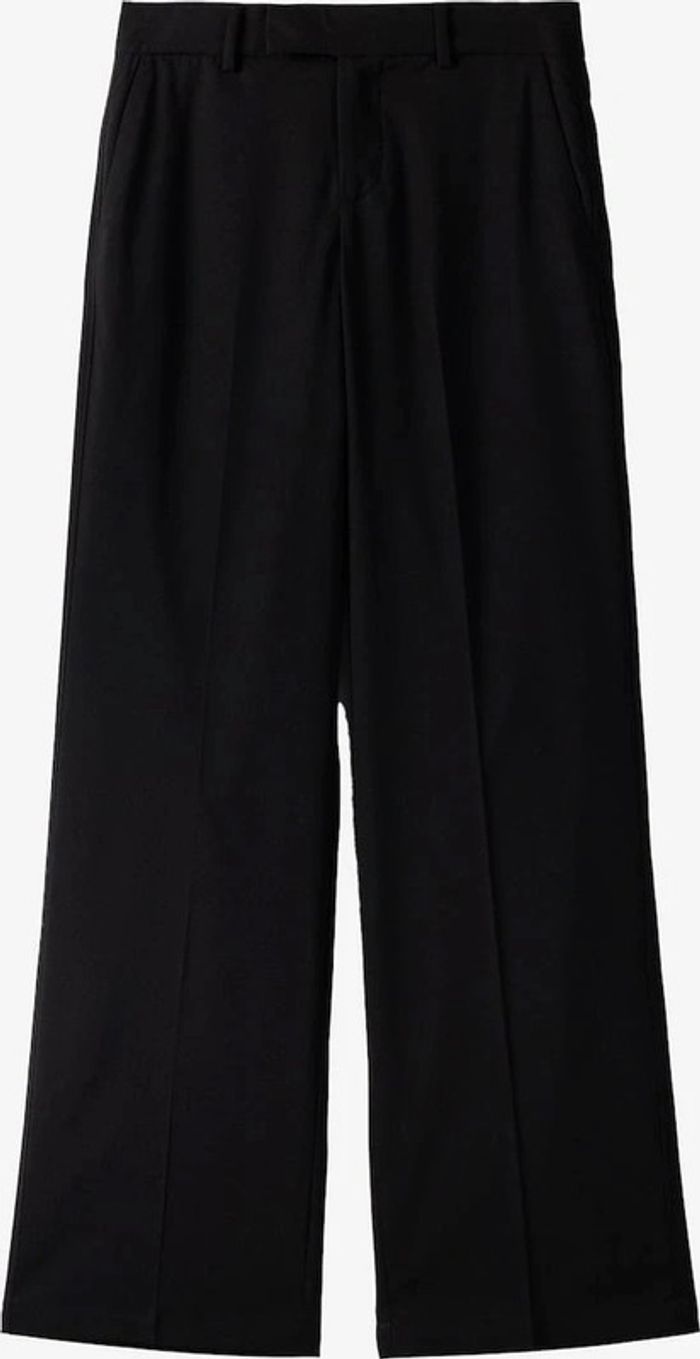 Pantalon noir à plis taille 44 ultra large