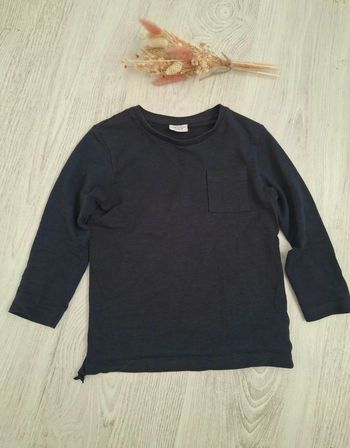 Haut/tee-shirt manches longues garçon bleu marine tao/tape à l’œil - 4 ans