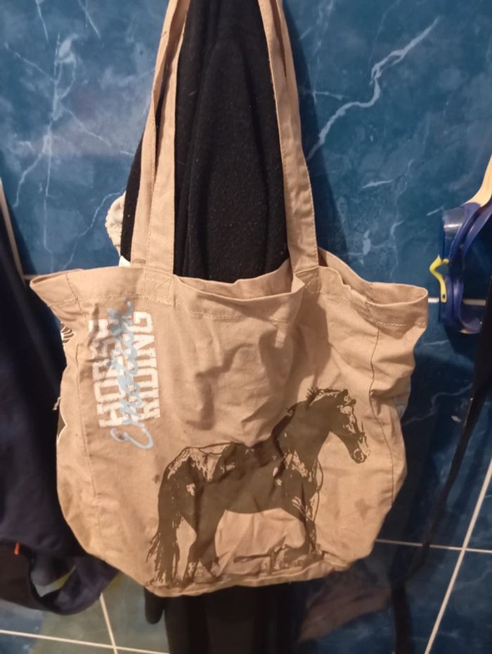 Tote bag sac Decathlon cheval - photo numéro 2