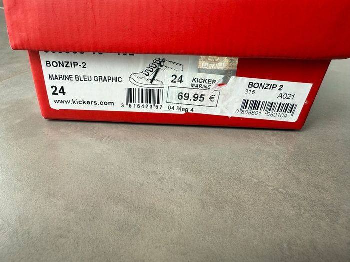 Bottines Kickers Marine bleu Graphic en 24 NEUVES - photo numéro 3