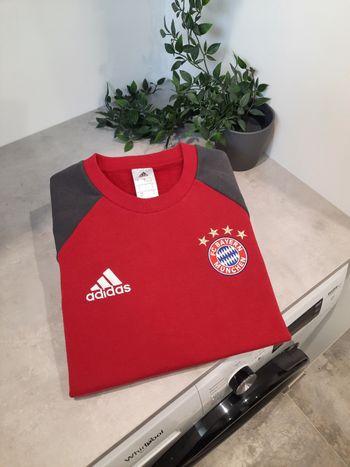 Sweat Adidas FC Bayern Munich – Rouge, gris & noir – Taille S
