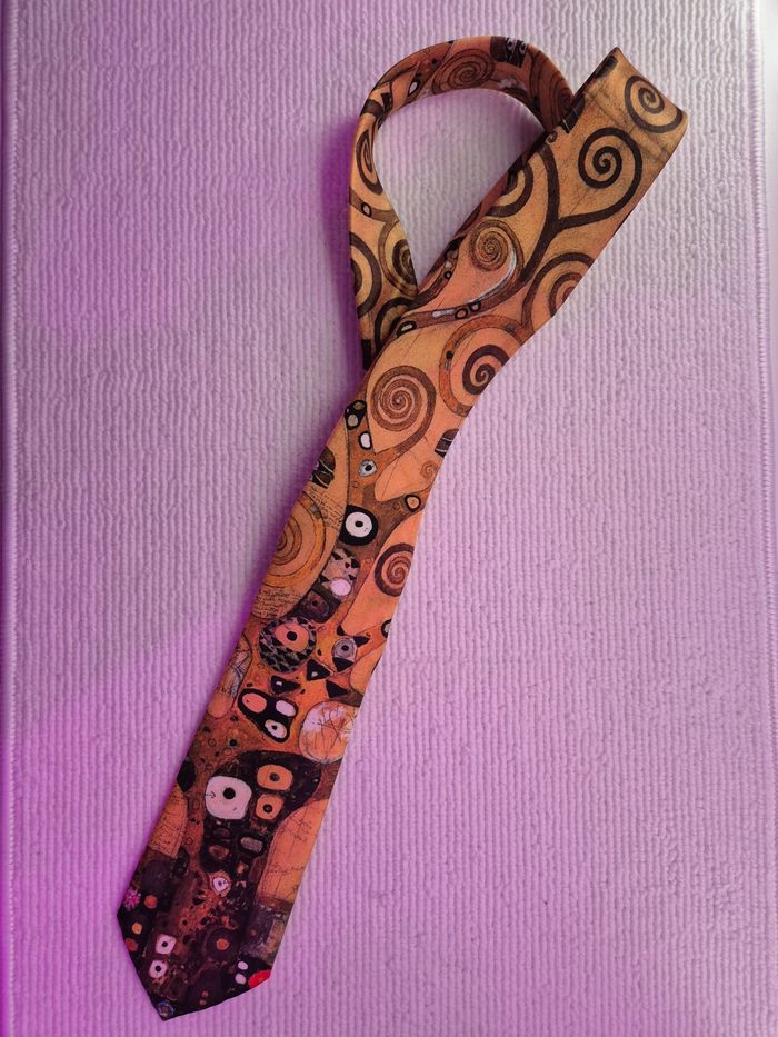 Cravate L'arbre de vie Klimt - photo numéro 3