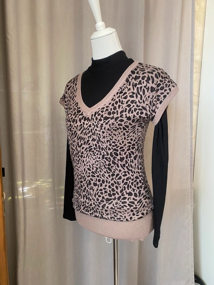 Top léopard col V Dotacoko TU - photo numéro 8