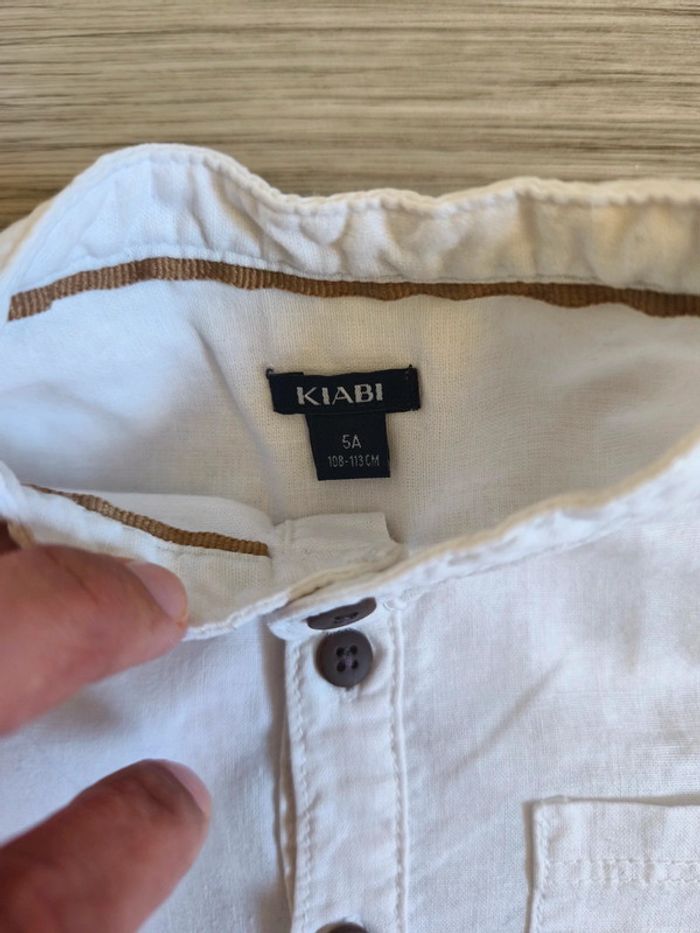 Chemise blanche en lin 5 ans - photo numéro 4