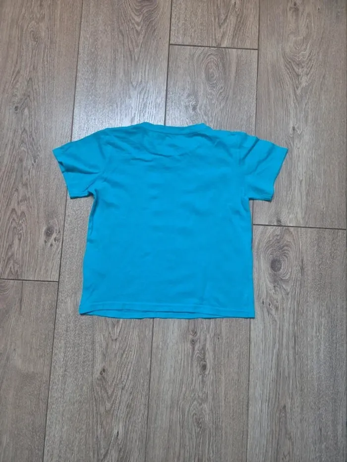 Tee-shirt gémo MC bleu "c'est qui le chef" 4 ans - photo numéro 4