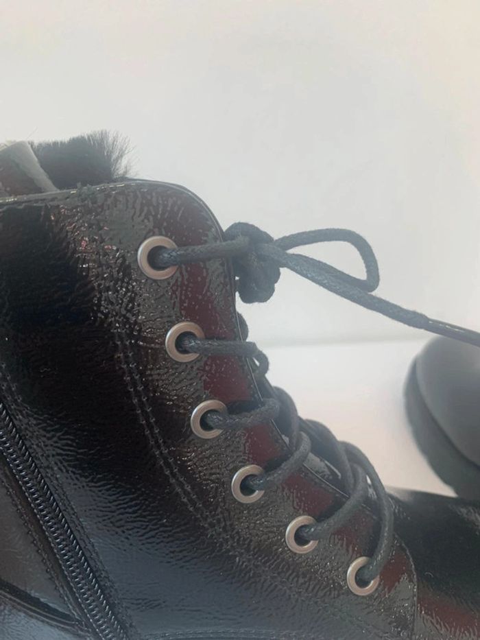 Bottines vernies a lacets noir - photo numéro 3