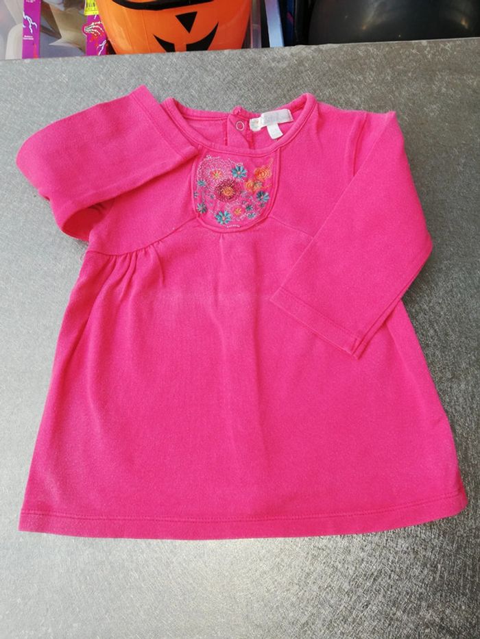 Tunique fuschia 12 mois fille kitchoun