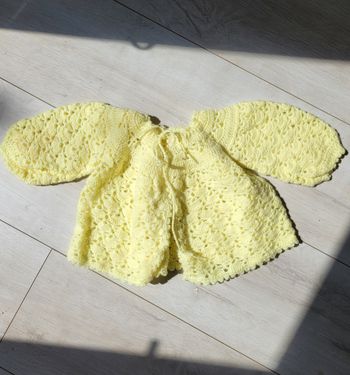 gilet 12 mois - fait main - vintage