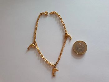 Sublime bracelet cheville breloques dauphin vintage