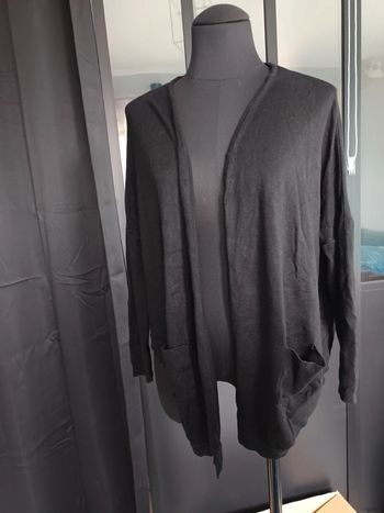 Gilet asymétrique noir taille XS
