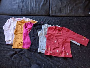 Lot de 6 t-shirts manches longues 24 mois fille 