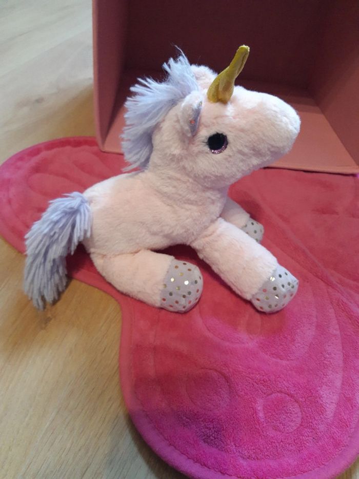 Lot 2 peluches licorne avec petit sac - photo numéro 11