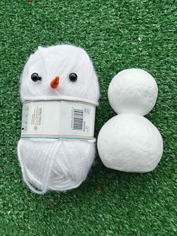 Lot Bonhomme de neige pelote de laine