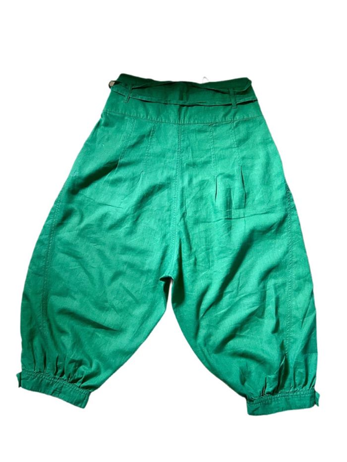 🌿Sarouel lin vert vintage taille 36/38 boho hippie ethnic festival green linen harem pants🌿 - photo numéro 12