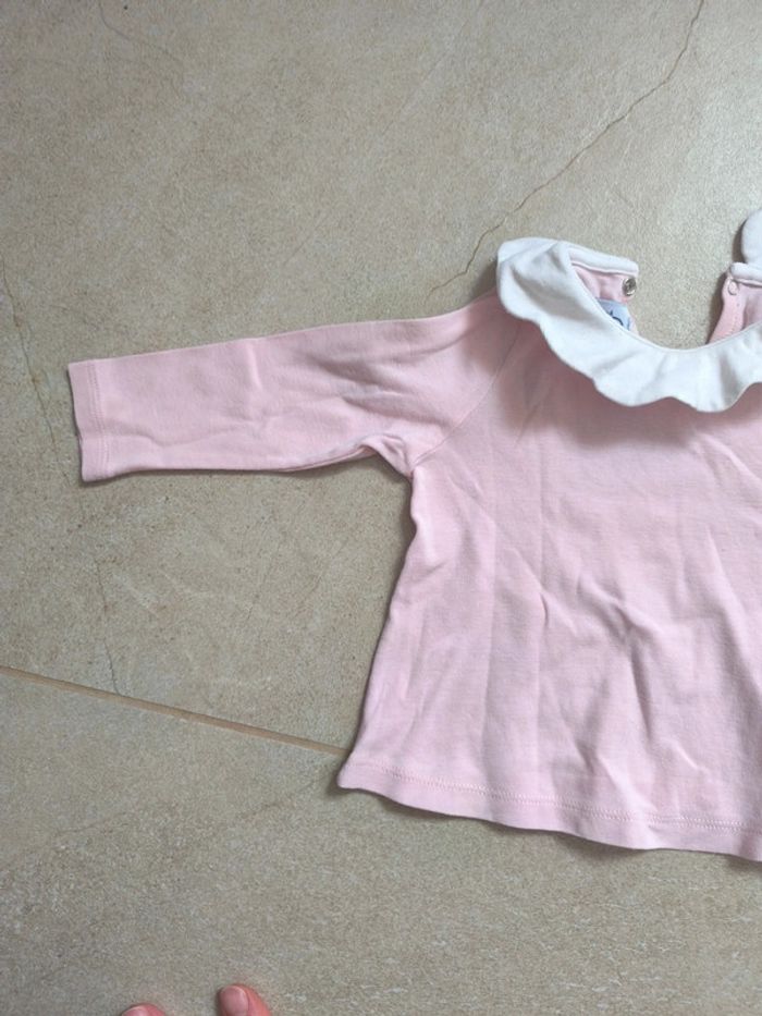 Blouse rose Petit Bateau 12 mois - photo numéro 2