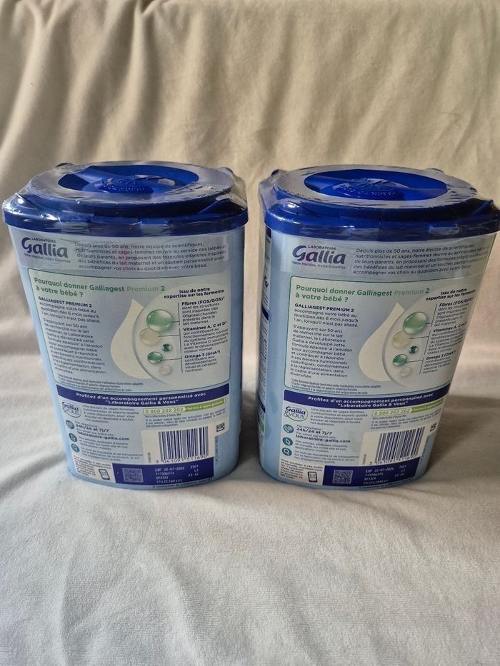 Lot 2 boîtes de lait en poudre Galliagest premium 2eme  âge (6-12 mois) - photo numéro 2