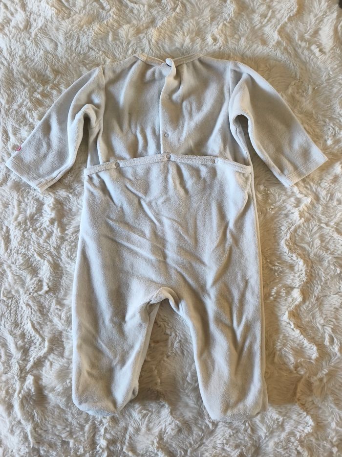 Pyjama velours blanc Kimbaloo taille 6 mois - photo numéro 4